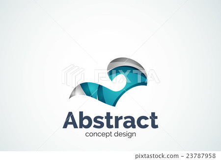 Abstract swirl logo template, smooth elegant shape Abstract swirl logo template, smooth elegant shape 23787958