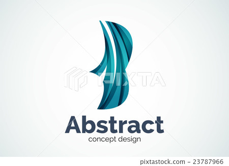 Abstract wave logo template, smooth motion concept Abstract wave logo template, smooth motion concept 23787966