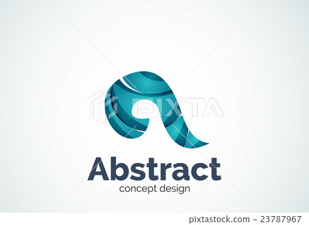 Abstract swirl logo template, smooth elegant shape Abstract swirl logo template, smooth elegant shape 23787967