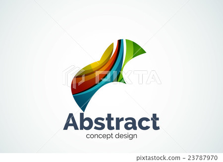 Abstract wave logo template, smooth motion concept Abstract wave logo template, smooth motion concept 23787970