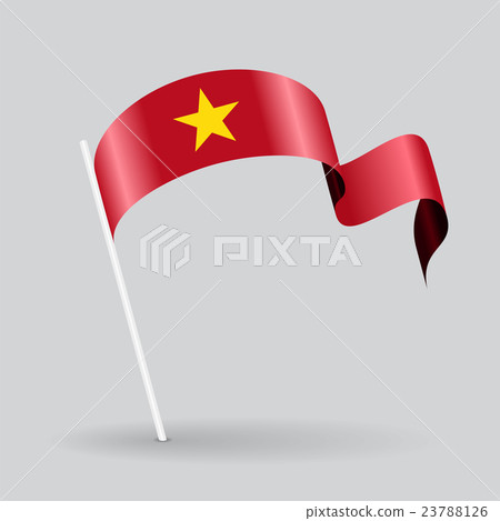 Vietnamese wavy flag. Vector illustration. 23788126
