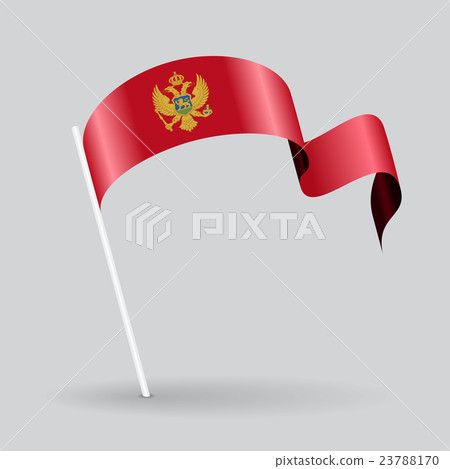 Montenegro wavy flag. Vector illustration. Montenegro wavy flag. Vector illustration. 23788170