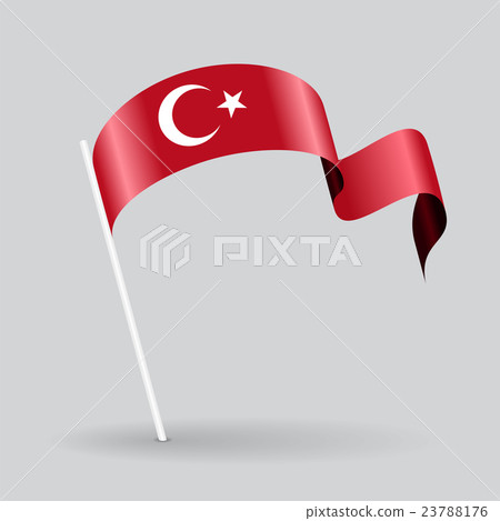 Turkish wavy flag. Vector illustration. Turkish wavy flag. Vector illustration. 23788176