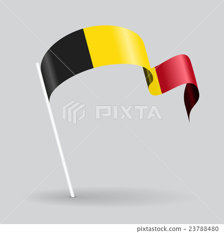 Belgian wavy flag. Vector illustration. - Stock Illustration [23788480 ...