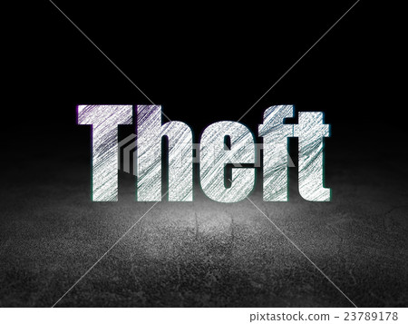 Security concept: Theft in grunge dark room 23789178