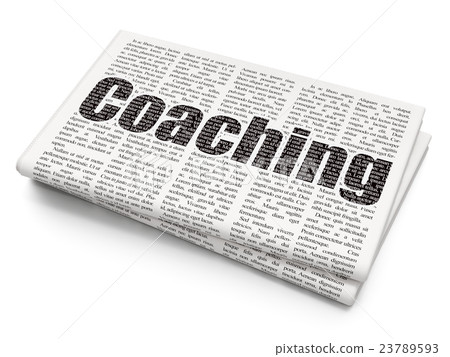 Studying concept: Coaching on Newspaper background 23789593