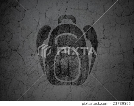 Studying concept: Backpack on grunge wall 23789595