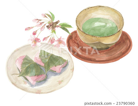 綠茶和日本甜點Sakurakinso 23790360