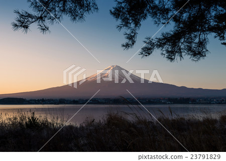 Beauty of the Mt Fuji from the lake Kawaguchi view 23791829