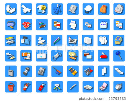Disaster Mitigation Goods Icon Blue 23793583
