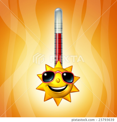 Hot Sun Thermometer Temperature Hot Sun Thermometer Temperature 23793639