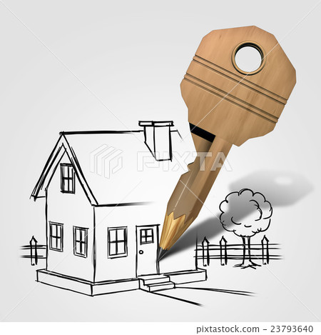 House Key Drawing House Key Drawing 23793640
