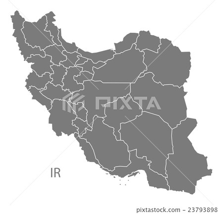 Iran provinces Map grey Iran provinces Map grey 23793898