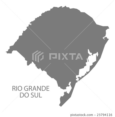 Rio Grande do sul Brazil Map grey Rio Grande do sul Brazil Map grey 23794116