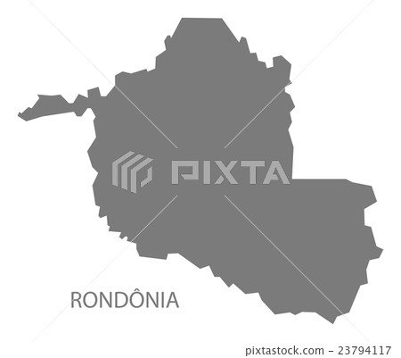 Rondonia Brazil Map grey Rondonia Brazil Map grey 23794117
