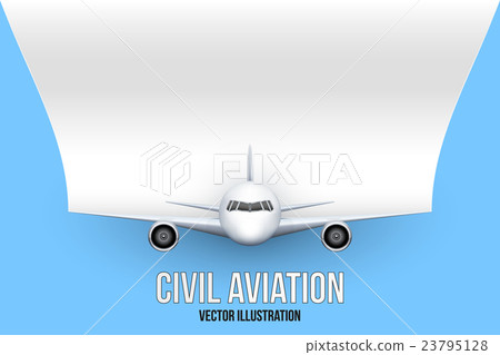 Civil Aircraft with space for text 23795128