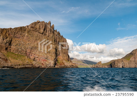 Far Oer Danmark Vestmanna Cliffs Panorama view Far Oer Danmark Vestmanna Cliffs Panorama view 23795590