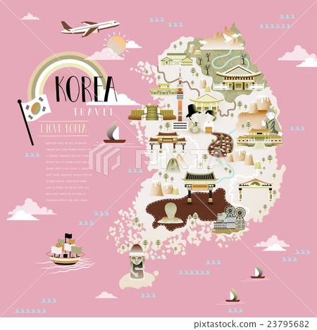 Korea travel map 23795682