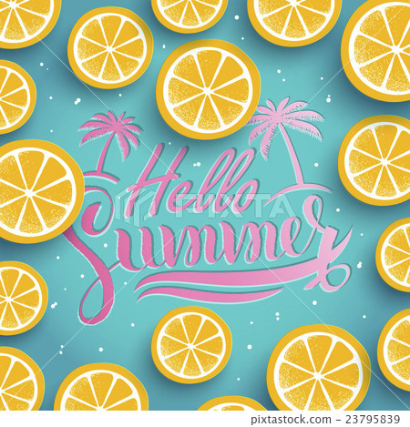 Trendy summer poster Trendy summer poster 23795839