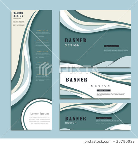 streamline banner design - Stock Illustration [23796052] - PIXTA