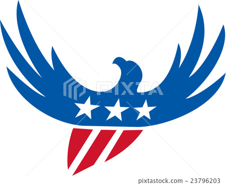 American Eagle Flying USA Flag Retro American Eagle Flying USA Flag Retro 23796203