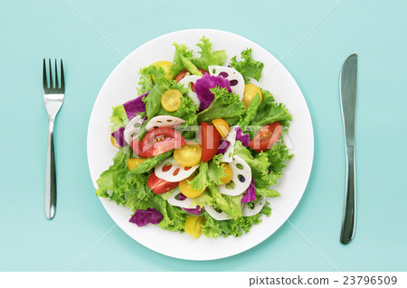 Tomato and lettuce vegetable salad Tomato and lettuce vegetable salad 23796509