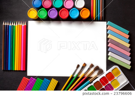 White clean album sheet Tools for painting and art White clean album sheet Tools for painting and art 23796606