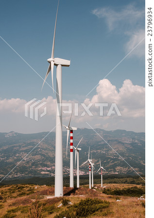 wind turbines landscape 23796934