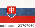 True proportions Slovakia flag with texture 23797060