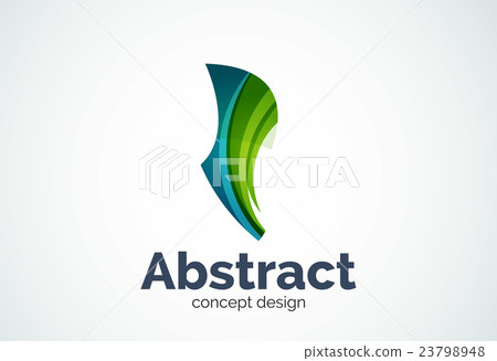 Abstract wave logo template, smooth motion concept Abstract wave logo template, smooth motion concept 23798948
