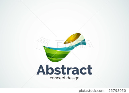 Abstract wave logo template, smooth motion concept Abstract wave logo template, smooth motion concept 23798950