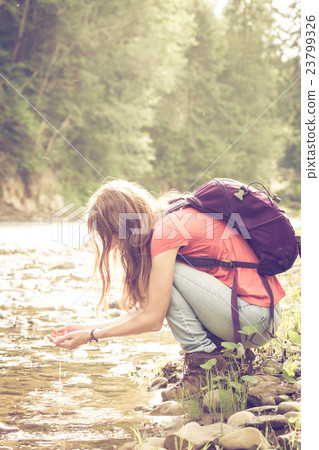 drinking a water 23799326