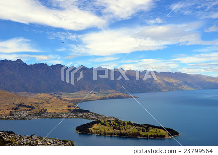 Scenic view of Queenstown, New Zealand 23799564