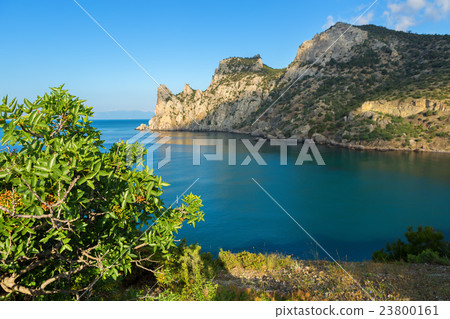View of Blue bay and mount Karaul-Oba. Mountains View of Blue bay and mount Karaul-Oba. Mountains 23800161