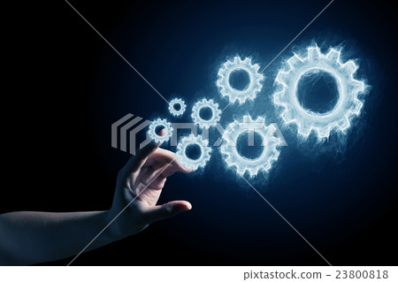 Working mechanism for business . Mixed media Working mechanism for business . Mixed media 23800818