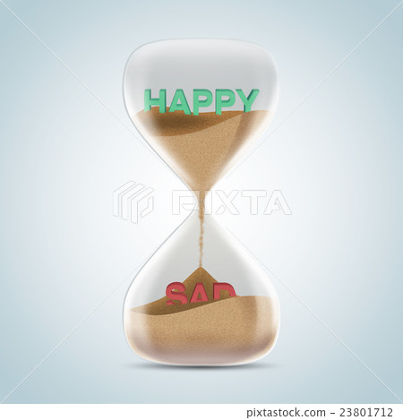 Opposite wording concept in hourglass. 23801712