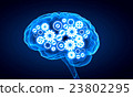 Mechanism inside human brain . Mixed media 23802295