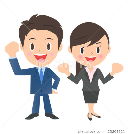 Businessman of Guts pose, business woman 23803621