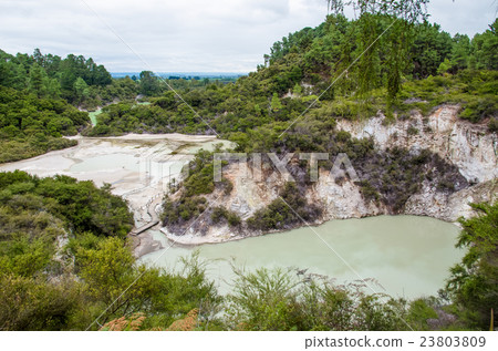 Wai-O-Tapu Thermal Wonderland in Rotorua Wai-O-Tapu Thermal Wonderland in Rotorua 23803809
