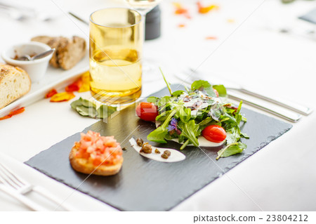 table set for wedding or another catered event 23804212