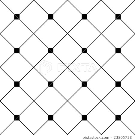 Black Square Diamond Grid White Background. Black Square Diamond Grid White Background. 23805738
