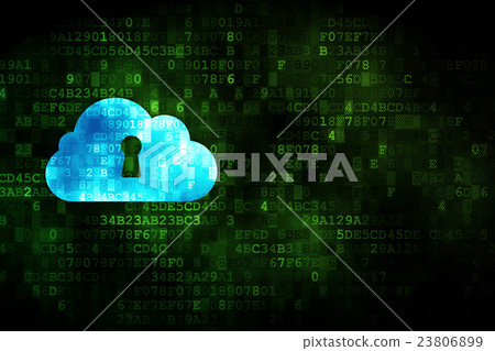 Cloud networking concept: Cloud With Keyhole on 23806899
