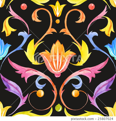 Vintage baroque victorian retro pattern Vintage baroque victorian retro pattern 23807024