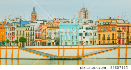 Seville cityscape with historical buildings, Spain 23807115