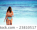 beautiful woman buttock on tropical beach 23810517
