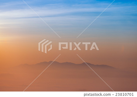 Sunrise scene with mountain at Phu chi fa Sunrise scene with mountain at Phu chi fa 23810701