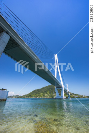 從橋上眺望多多良橋（島波海道）的景色 23810905