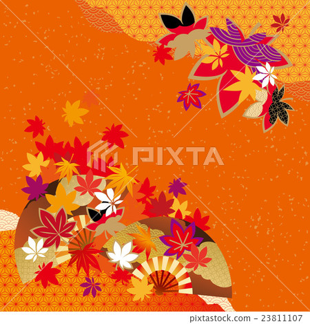 Autumn Leaves Pattern Orange 23811107