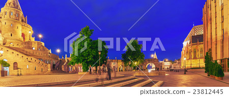 View on the Old Fisherman Bastion in Budapest.  23812445