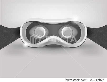 Glasses for virtual reality in 3D. Front view. - Stock Illustration ...